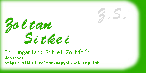 zoltan sitkei business card